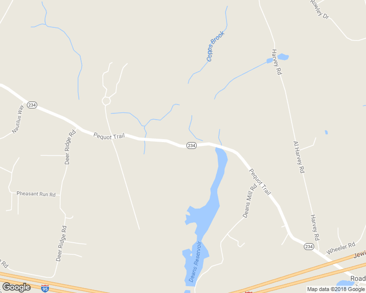 map of restaurants, bars, coffee shops, grocery stores, and more near 1192 Pequot Trail in Stonington