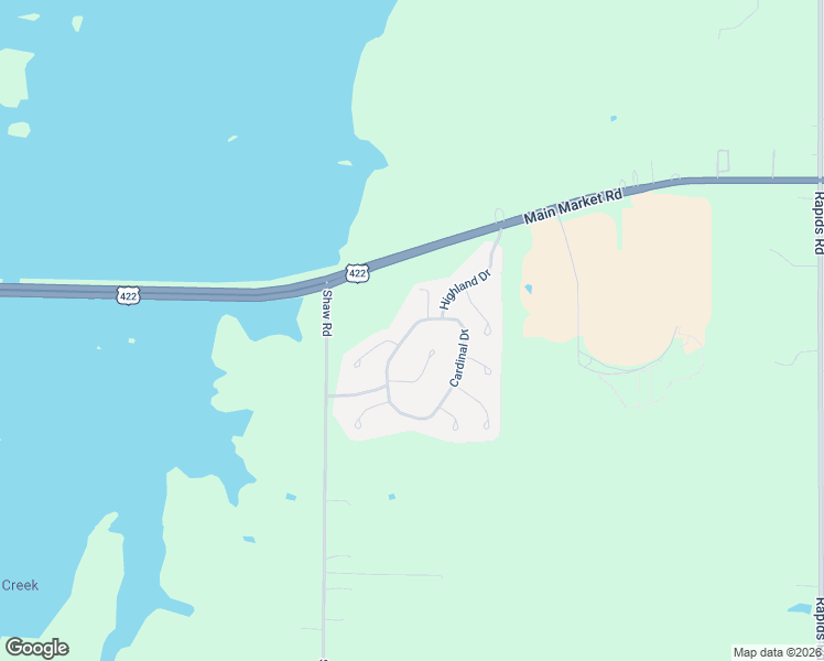 map of restaurants, bars, coffee shops, grocery stores, and more near 38 Cardinal Drive in Hiram