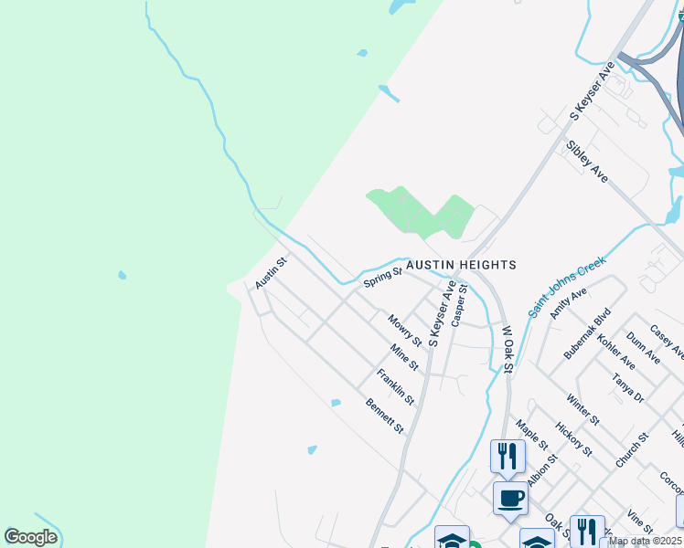 map of restaurants, bars, coffee shops, grocery stores, and more near 1096 Spring Street in Old Forge