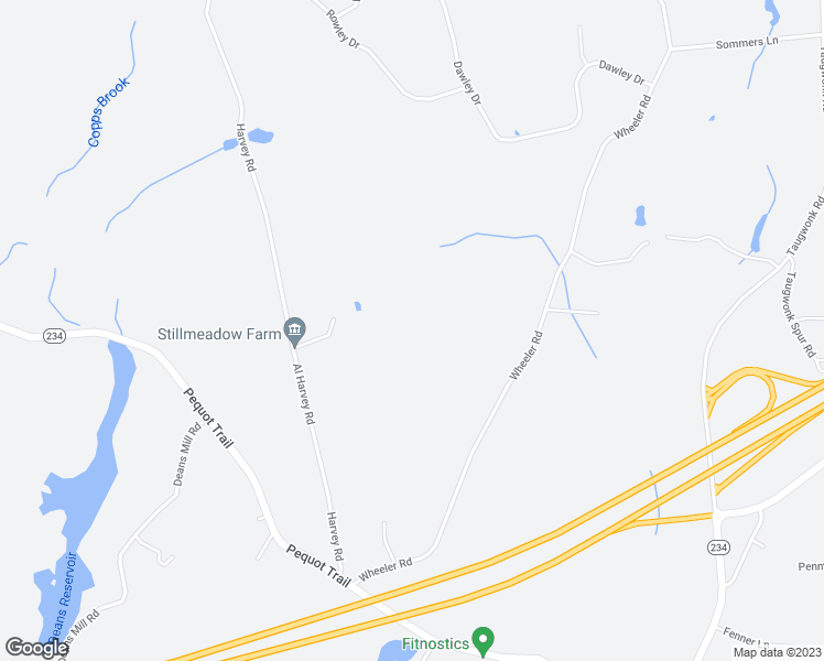 map of restaurants, bars, coffee shops, grocery stores, and more near 104 Al Harvey Road in Stonington