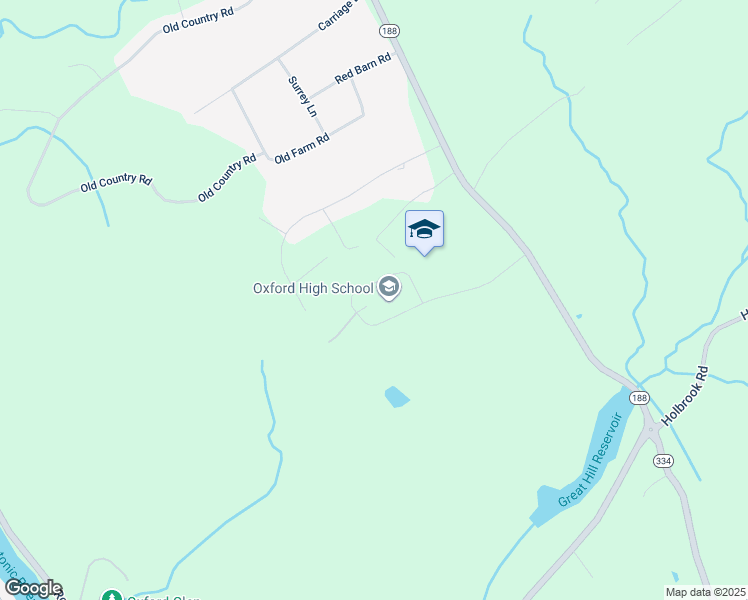 map of restaurants, bars, coffee shops, grocery stores, and more near 61 Quaker Farms Road in Oxford