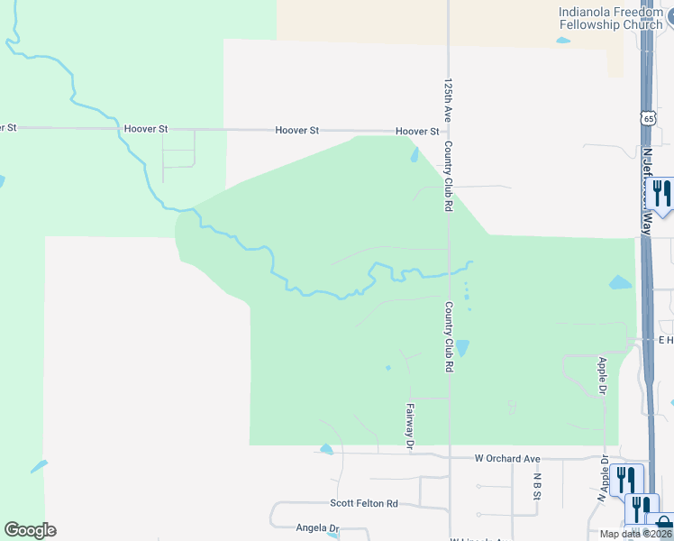 map of restaurants, bars, coffee shops, grocery stores, and more near 899 Trail Ridge Avenue in Indianola