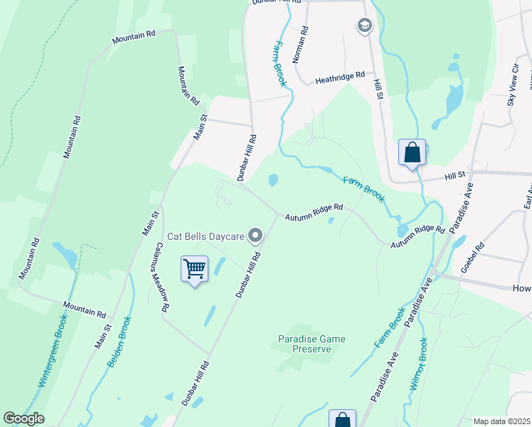 map of restaurants, bars, coffee shops, grocery stores, and more near 990 Dunbar Hill Road in Hamden