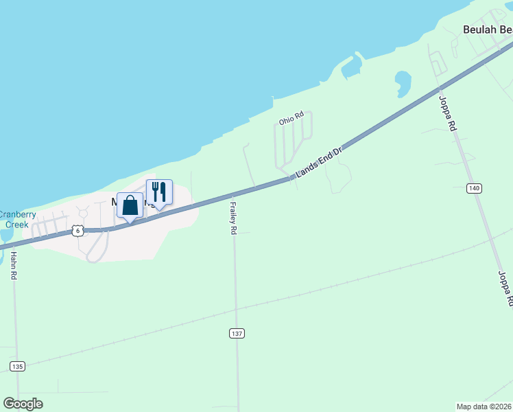 map of restaurants, bars, coffee shops, grocery stores, and more near 5308 Ohio 61 in Huron