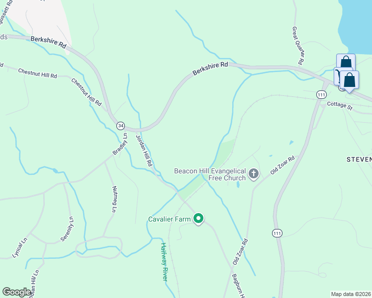 map of restaurants, bars, coffee shops, grocery stores, and more near 9 Jordan Hill Road in Newtown