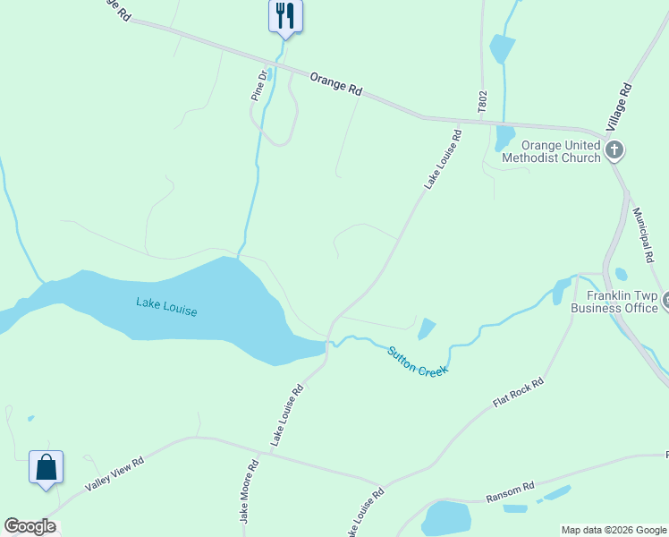 map of restaurants, bars, coffee shops, grocery stores, and more near Franklin Boulevard in Dallas