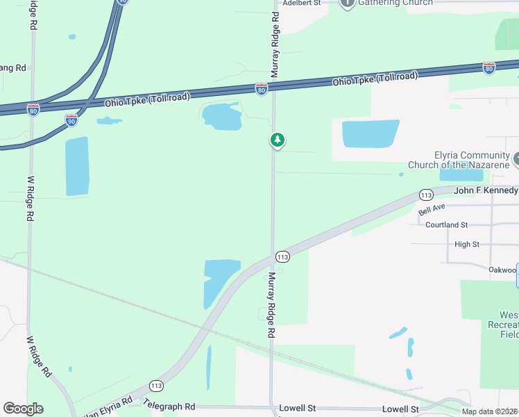 map of restaurants, bars, coffee shops, grocery stores, and more near 7668 Murray Ridge Road in Elyria