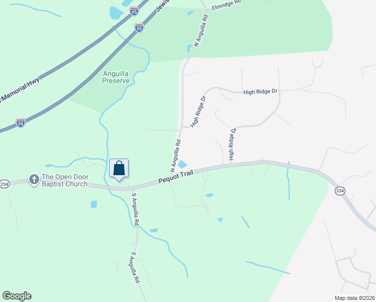 map of restaurants, bars, coffee shops, grocery stores, and more near 20 North Anguilla Road in Stonington