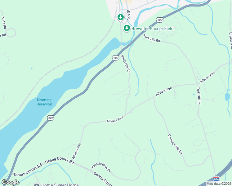 map of restaurants, bars, coffee shops, grocery stores, and more near 59 Birch Hill Road in Brewster