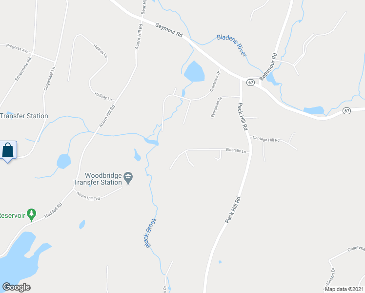 map of restaurants, bars, coffee shops, grocery stores, and more near 27 Elderslie Lane in Woodbridge