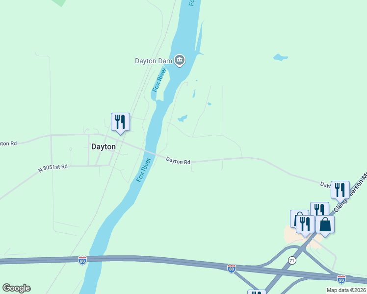 map of restaurants, bars, coffee shops, grocery stores, and more near 1978 North 3103rd Road in Ottawa