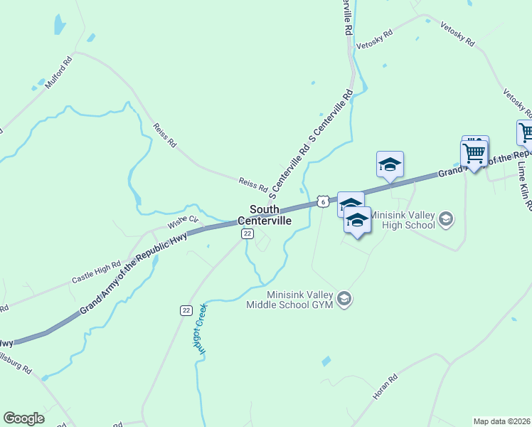 map of restaurants, bars, coffee shops, grocery stores, and more near 2233 U.S. 6 in Middletown