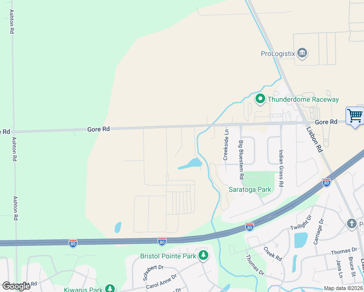 map of restaurants, bars, coffee shops, grocery stores, and more near 2666 Beyer Road in Morris