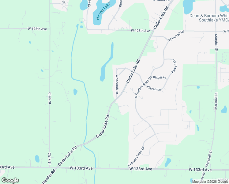 map of restaurants, bars, coffee shops, grocery stores, and more near 12816 Whitcomb Street in Crown Point