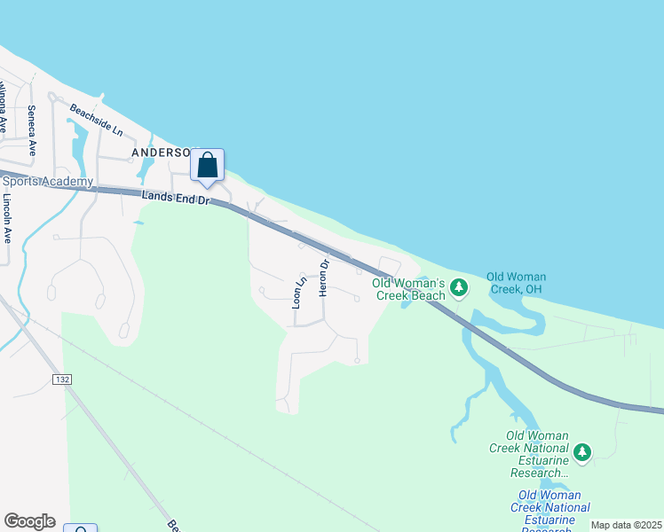 map of restaurants, bars, coffee shops, grocery stores, and more near 1720 Shearwater Circle West in Huron