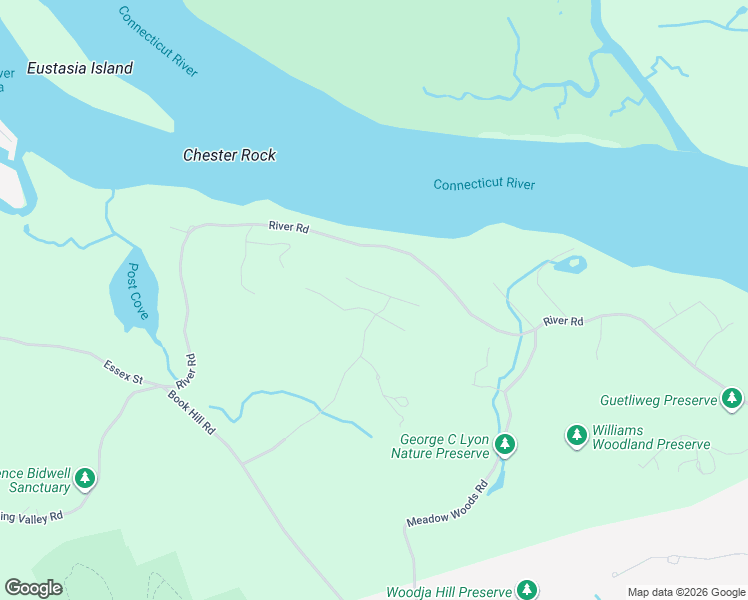 map of restaurants, bars, coffee shops, grocery stores, and more near 6 Lobb Lane in Deep River