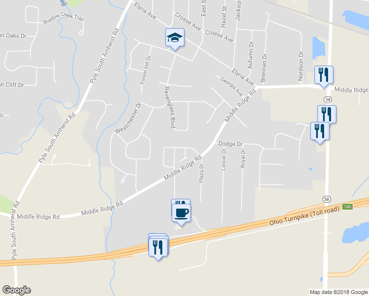 map of restaurants, bars, coffee shops, grocery stores, and more near 165 Ambleside Way in Amherst