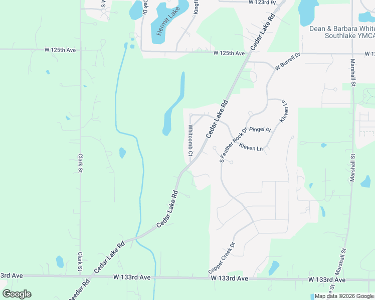 map of restaurants, bars, coffee shops, grocery stores, and more near 12816 Whitcomb Street in Crown Point