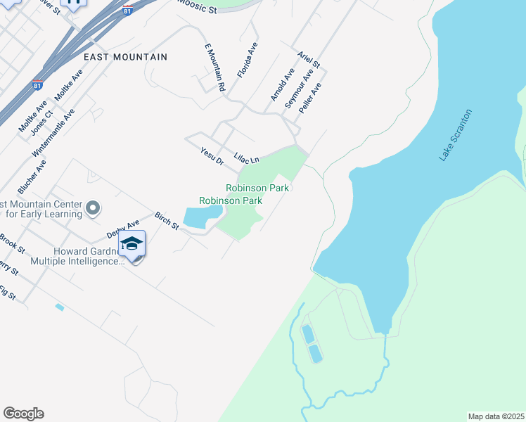 map of restaurants, bars, coffee shops, grocery stores, and more near 137 Lakeview Drive in Scranton