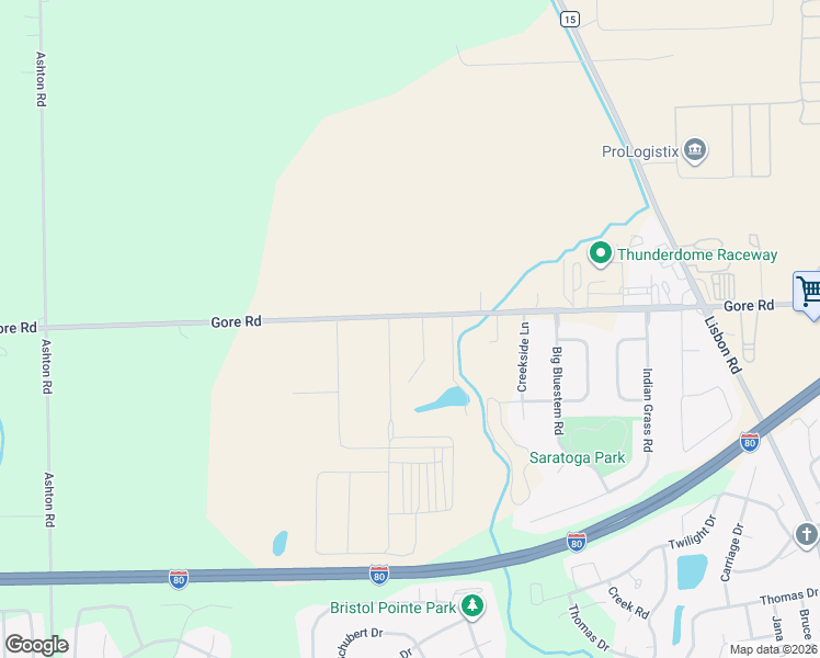 map of restaurants, bars, coffee shops, grocery stores, and more near 2666 Beyer Road in Morris