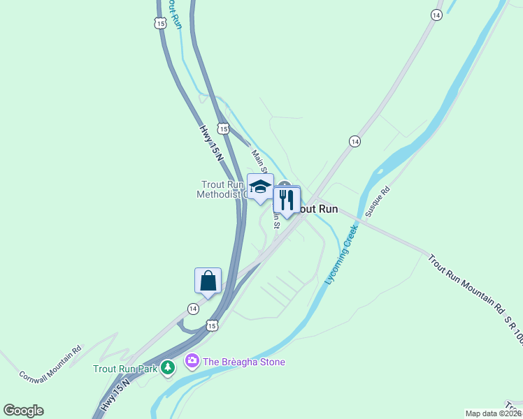 map of restaurants, bars, coffee shops, grocery stores, and more near 175 Truman Road in Trout Run