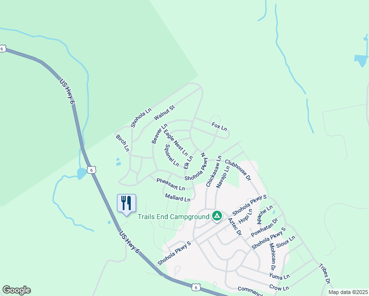 map of restaurants, bars, coffee shops, grocery stores, and more near 109 Eagles Nest Lane in Shohola