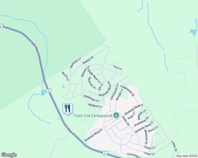 map of restaurants, bars, coffee shops, grocery stores, and more near 109 Eagles Nest Lane in Shohola