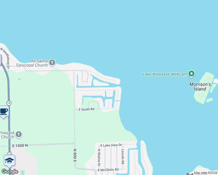 map of restaurants, bars, coffee shops, grocery stores, and more near 8267 East Highland View Drive in Syracuse
