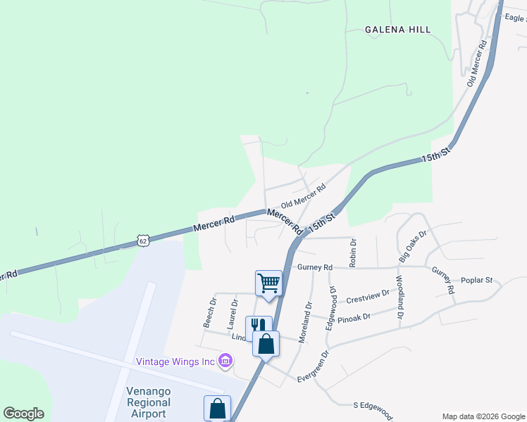 map of restaurants, bars, coffee shops, grocery stores, and more near 101 Perry Street in Franklin