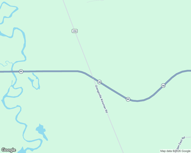 map of restaurants, bars, coffee shops, grocery stores, and more near 6144 Orangeville Kinsman Road in Kinsman