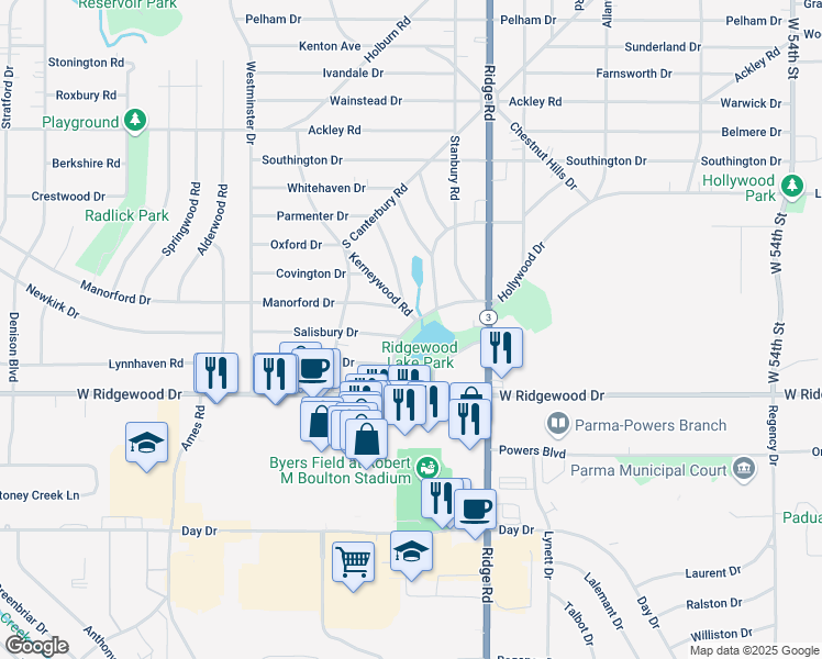 map of restaurants, bars, coffee shops, grocery stores, and more near in Parma