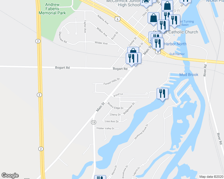 map of restaurants, bars, coffee shops, grocery stores, and more near 937 Main Street in Huron