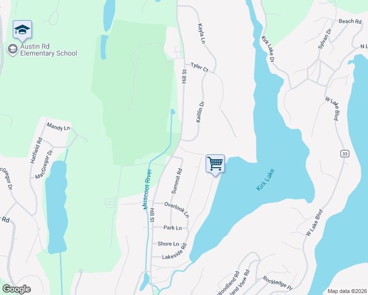map of restaurants, bars, coffee shops, grocery stores, and more near 180 Hill Street in Mahopac