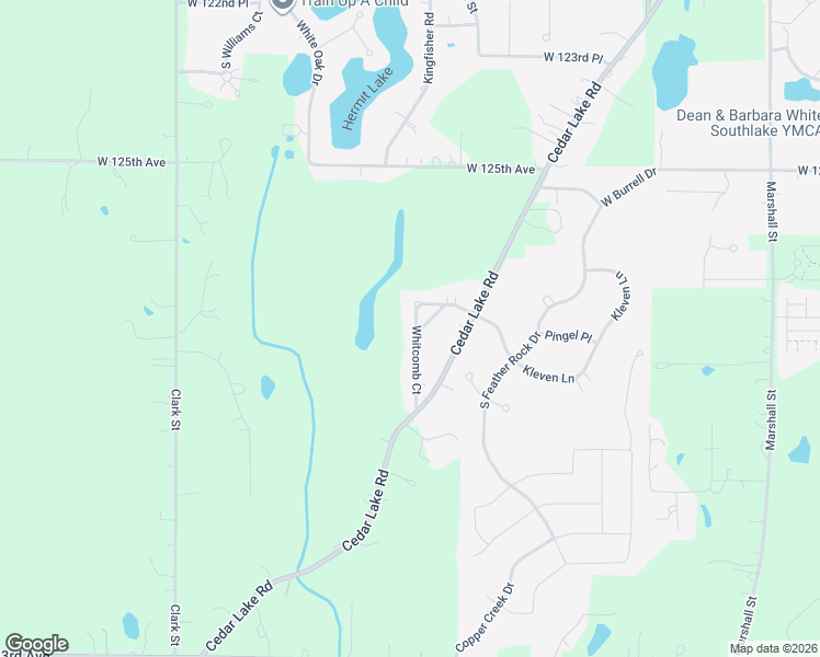 map of restaurants, bars, coffee shops, grocery stores, and more near 12724 Whitcomb Street in Crown Point