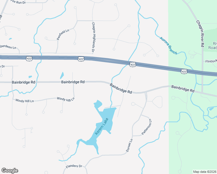 map of restaurants, bars, coffee shops, grocery stores, and more near 38614 Bainbridge Road in Solon