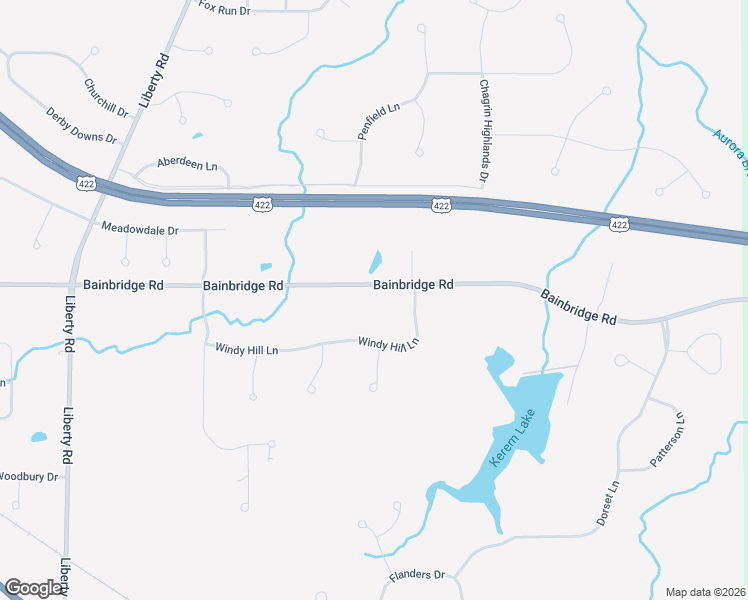 map of restaurants, bars, coffee shops, grocery stores, and more near 37850 Bainbridge Road in Solon