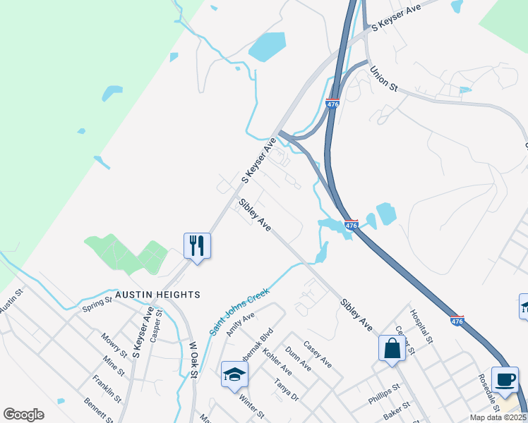map of restaurants, bars, coffee shops, grocery stores, and more near 907 Sibley Ave in Old Forge