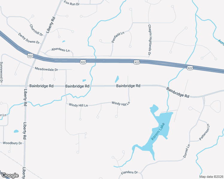 map of restaurants, bars, coffee shops, grocery stores, and more near 37850 Bainbridge Road in Solon