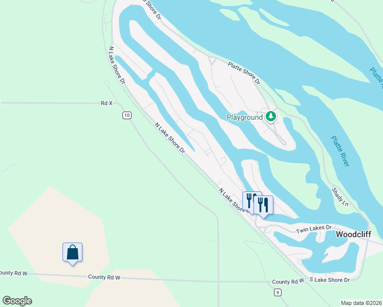 map of restaurants, bars, coffee shops, grocery stores, and more near 980 County Road West in Fremont