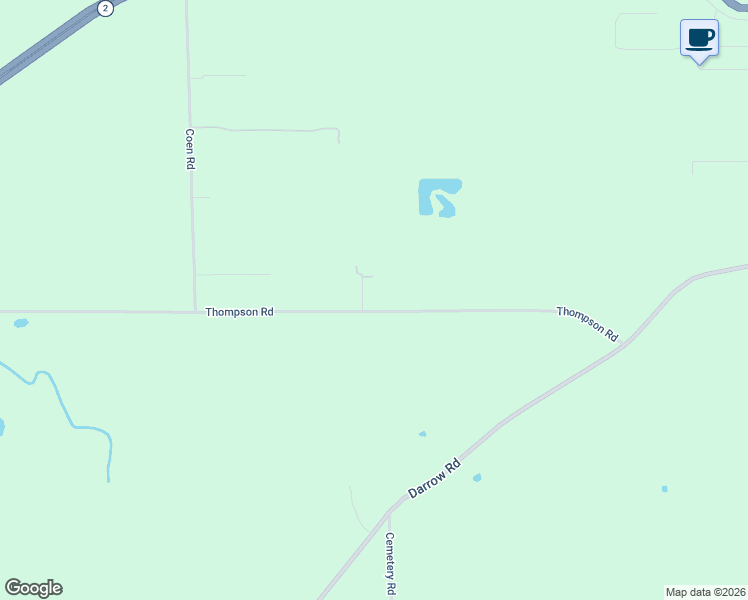 map of restaurants, bars, coffee shops, grocery stores, and more near 13601 Thompson Road in Vermilion