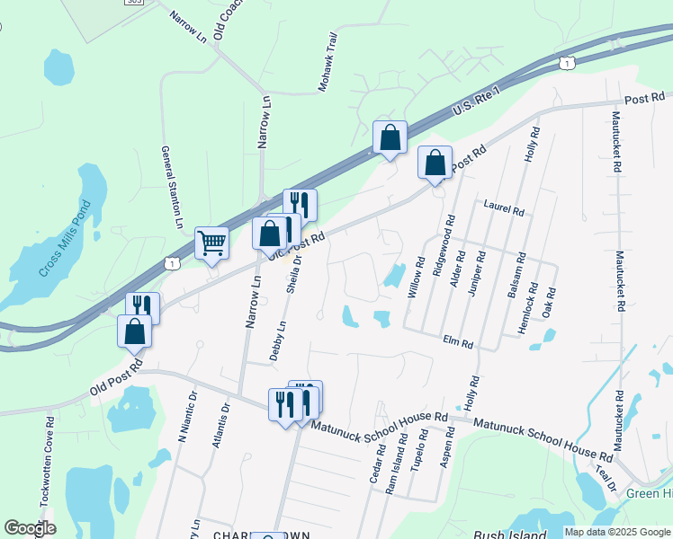 map of restaurants, bars, coffee shops, grocery stores, and more near 6 Kendall Court in Charlestown