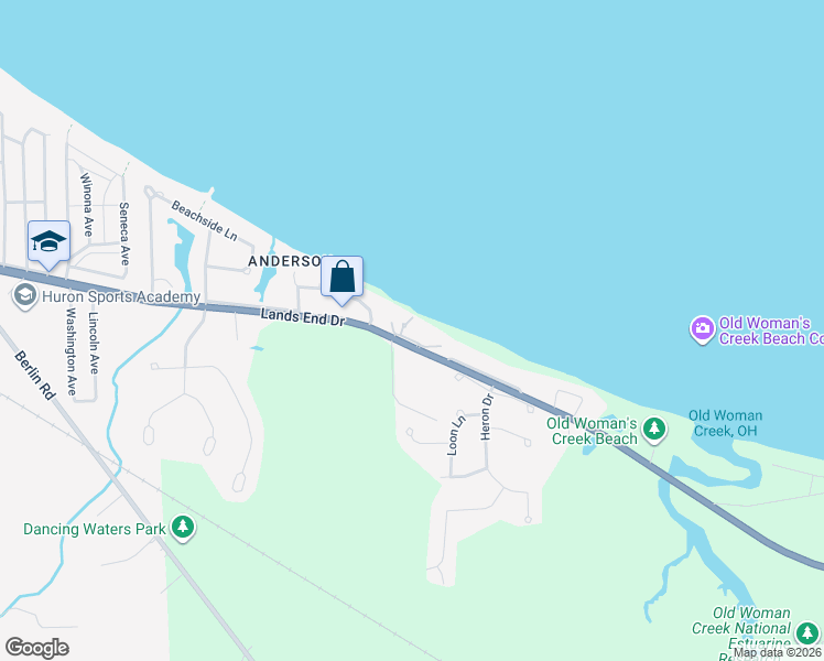 map of restaurants, bars, coffee shops, grocery stores, and more near 1507 U.S. 6 in Huron