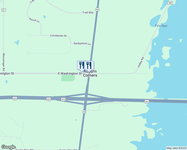 map of restaurants, bars, coffee shops, grocery stores, and more near 17775 Ravenna Road in Chagrin Falls