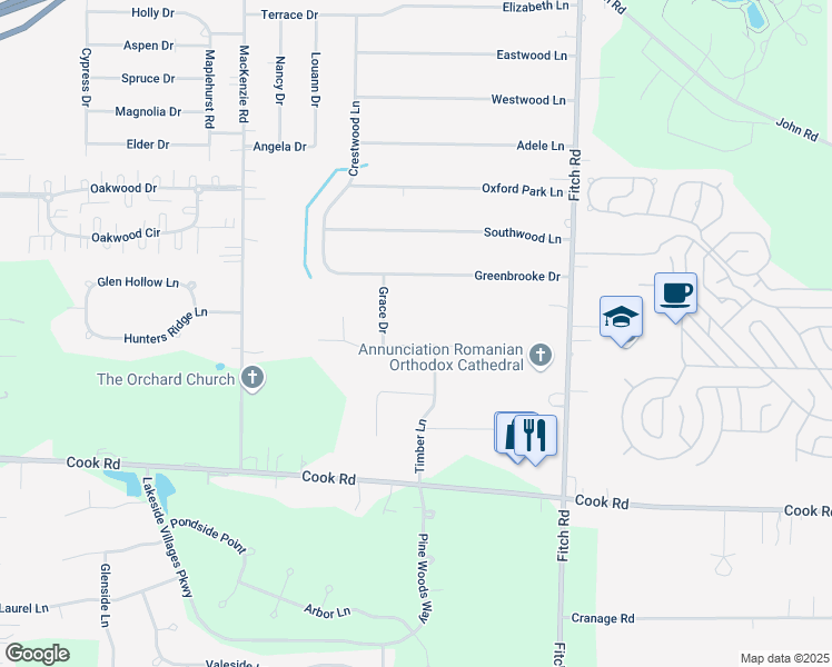 map of restaurants, bars, coffee shops, grocery stores, and more near 26939 Tall Oaks Trail in Cuyahoga County