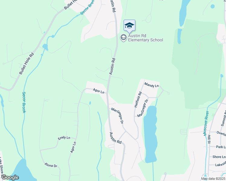 map of restaurants, bars, coffee shops, grocery stores, and more near 326 Austin Road in Mahopac