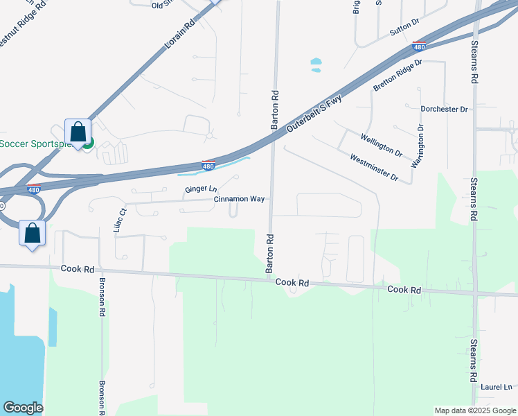 map of restaurants, bars, coffee shops, grocery stores, and more near 7100 Barton Road in North Olmsted
