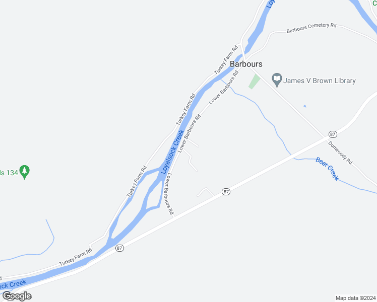 map of restaurants, bars, coffee shops, grocery stores, and more near 362 Lower Barbours Road in Williamsport