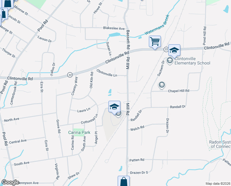 map of restaurants, bars, coffee shops, grocery stores, and more near 315 Mill Road in North Haven