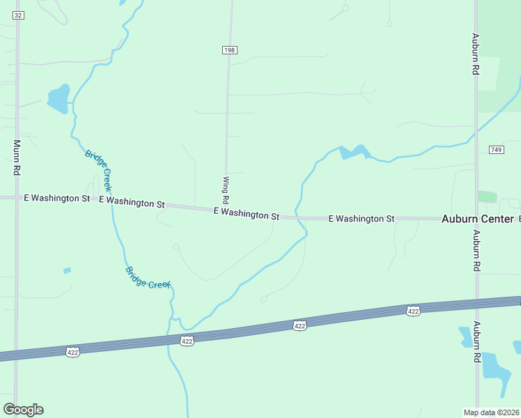 map of restaurants, bars, coffee shops, grocery stores, and more near 10656 East Washington Street in Chagrin Falls