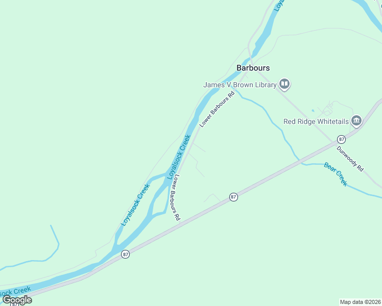 map of restaurants, bars, coffee shops, grocery stores, and more near 362 Lower Barbours Road in Williamsport